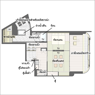 แผนผังห้องพัก